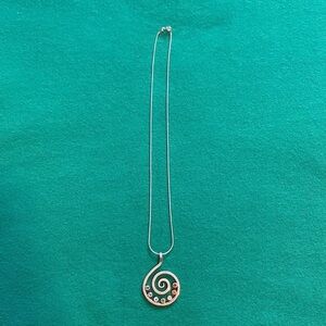 Silver and gemstone statement Necklace